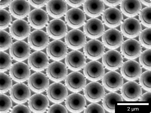 通过 FIB-SEM 的 3D 加工技术制作的软光刻掩模。